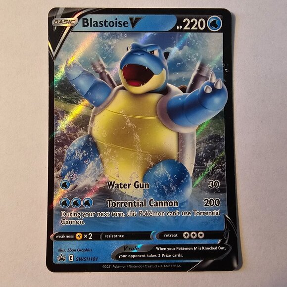 Holo Blastoise V SWSH101 Sword & Shield Promo Card Pokemon TCG LP - Picture 5 of 5